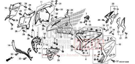 MIDDLE COWL VFR1200XDD de 2013